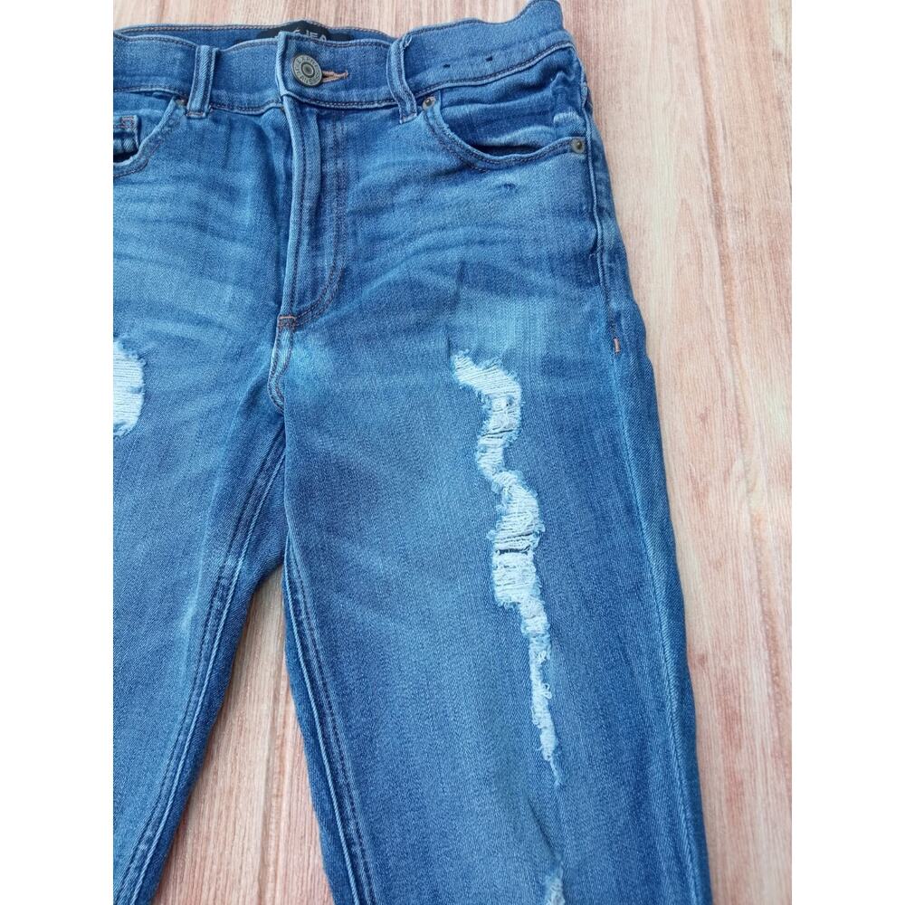 Express Jeans Women's High Rise Legging Distressed Stretch Blue Size 4 R - Picture 4 of 8